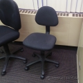 Dark Grey Adjustable Rolling Steno Chair